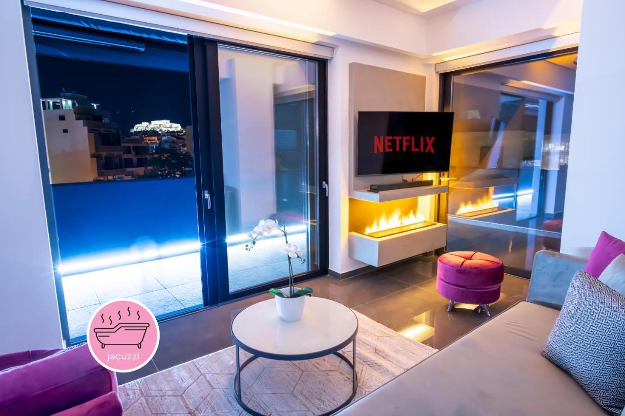 Luxury Penthouse With Acropolis View And Jacuzzi Apartman Athén Kültér fotó